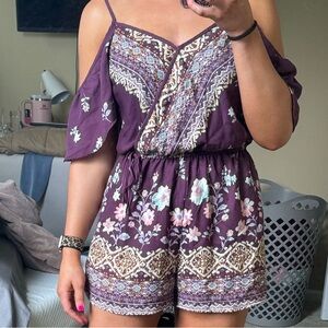 Floral Romper with pockets